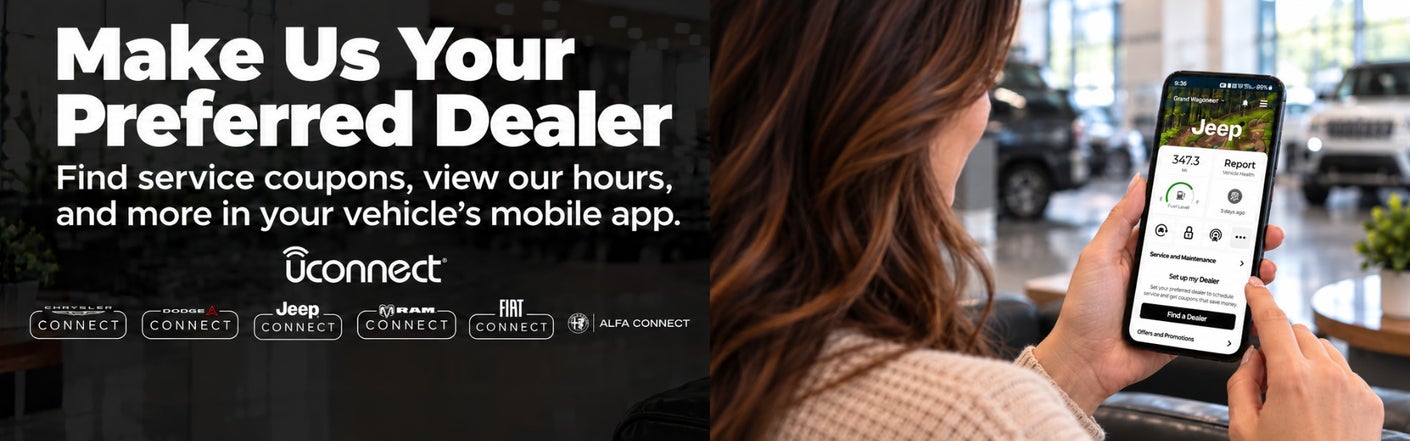uconnect® make us your preferred dealer | Baum Chrysler Jeep in Clinton IL
